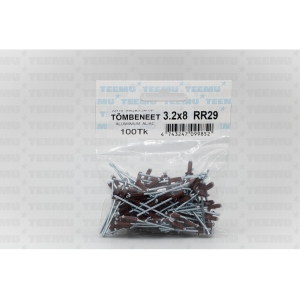 tombeneet 32x 8 alumiinium teras rr29 ral3009 pakend 100tk
