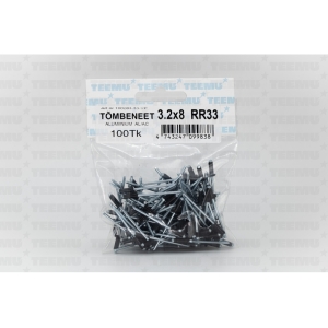 tombeneet 32x 8 alumiinium teras rr33 ral9005 pakend 100tk