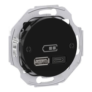 Renova - topelt USB laadija 45W - A + C - Must