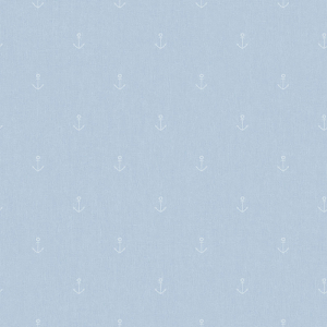 Non-woven light blue wallpaper with anchors A82801, My Kingdom, Ugépa