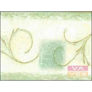 Green paper wallpaper border 6324