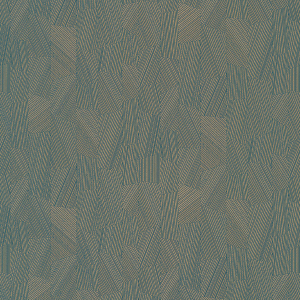 Geometric pattern wallpaper, blue with golden reflections MU3006 Muse, Grandeco