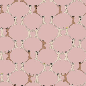 Unusual, pink non-woven wallpaper 6500-4, Batabasta, ICH Wallcoverings