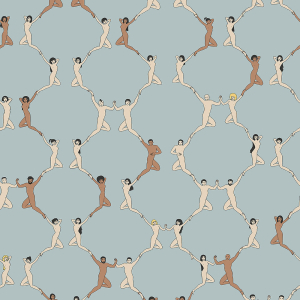 Unusual, blue non-woven wallpaper 6500-1, Batabasta, ICH Wallcoverings