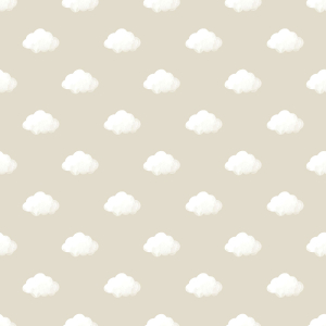 Children's beige wallpaper with clouds, 14832, Happy, Parato
