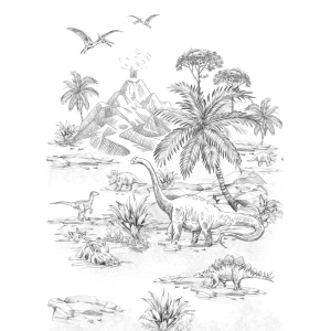Children's wall mural with dinosaurs, 159237, To the Moon and Back, Esta Home