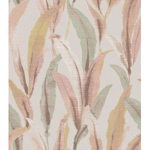Non-woven wallpaper, leaves, green-pink, 39004, Arché, Cristiana Masi by Parato