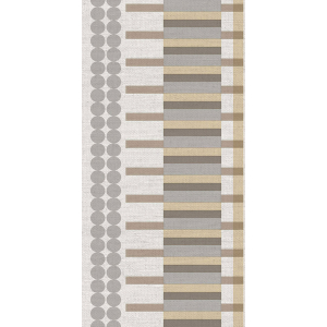 Geometric non-woven wallpaper border, grey-beige, B39081, Arché, Cristiana Masi by Parato