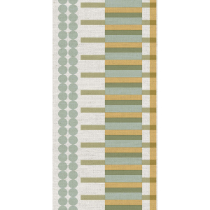 Geometric non-woven wallpaper border, green, B39085, Arché, Cristiana Masi by Parato