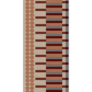 Geometric non-woven wallpaper border, burgundy red, B39088, Arché, Cristiana Masi by Parato