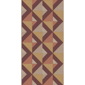 Geometric non-woven wallpaper border, burgundy red, B39098, Arché, Cristiana Masi by Parato