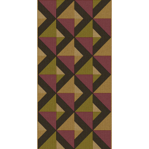 Geometric non-woven wallpaper border, burgundy red, B39099, Arché, Cristiana Masi by Parato