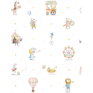 Children's wallpaper with animals, 971-1, Mika, ICH Wallcoverings