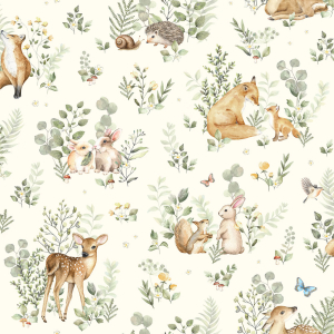 Children's wallpaper with animals, 972-1, Mika, ICH Wallcoverings
