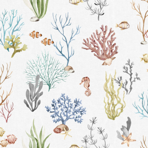 Children's wallpaper, underwater world, 977-1, Mika, ICH Wallcoverings
