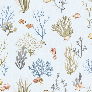 Children's wallpaper, underwater world 977-3, Mika, ICH Wallcoverings
