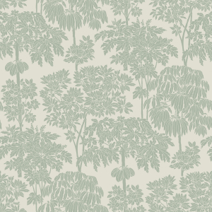 Cream wallpaper with green trees, A63402, Ciara, Grandeco