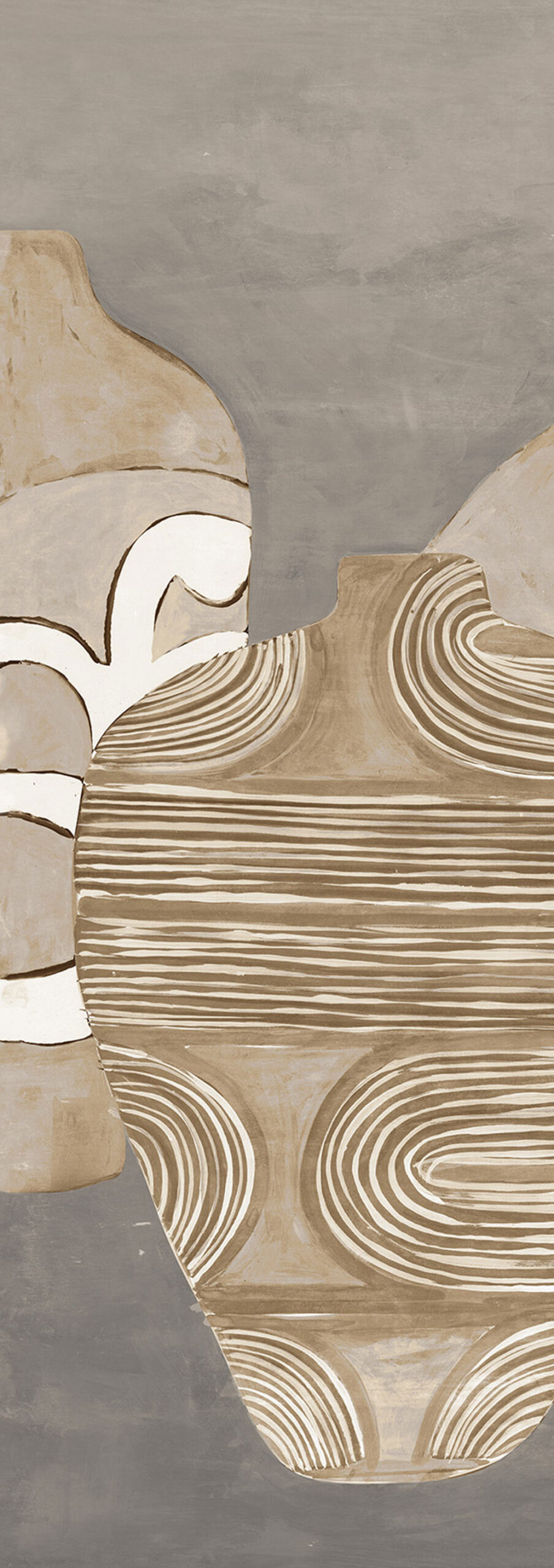 Fliistapeet with vases, DG4HIV1031-300, Terra, Wall Designs IV, Khroma by Masureel