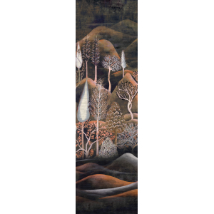 Non-woven picture wall mural with landscape and trees, DGSUM2031, Summer, Khroma by Masureel