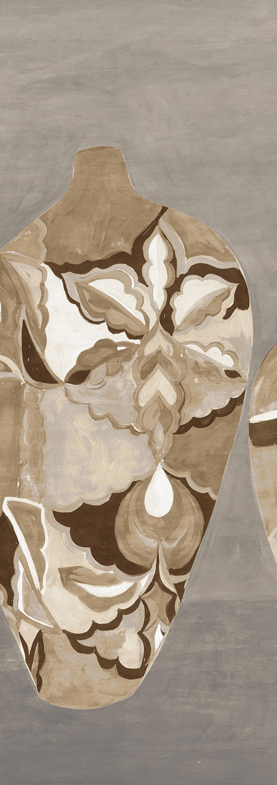 Fliistapeet with vases, DG4HIV1033-300, Terra, Wall Designs IV, Khroma by Masureel