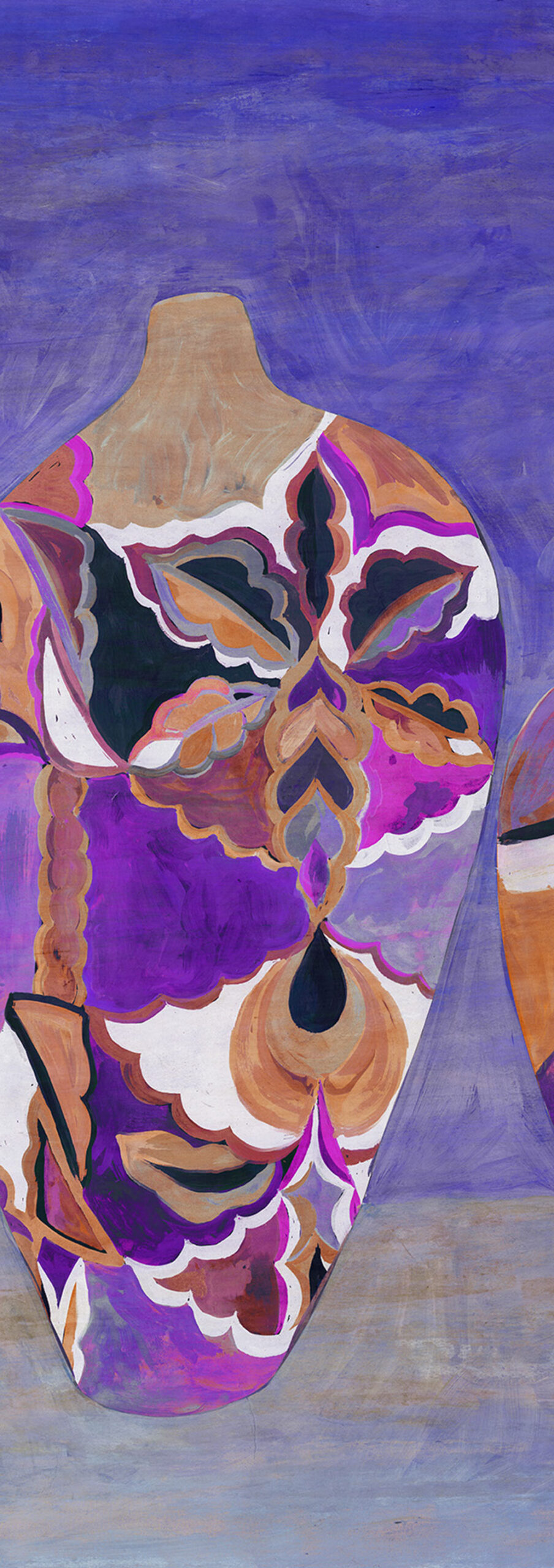 Fliistapeet with vases, DG4HIV1043-300, Terra, Wall Designs IV, Khroma by Masureel