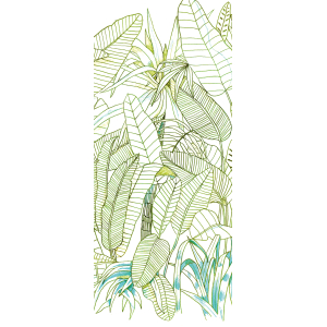 Green wall mural, Leaves, DG3GRA1011, Wall Designs III, Khroma by Masureel