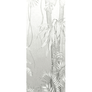 Gray wall mural, Leaves, trees, DG3MOE1013, Wall Designs III, Khroma by Masureel