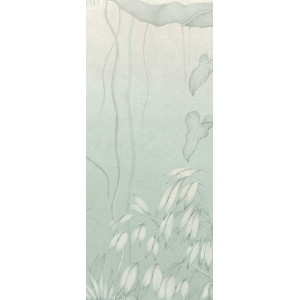 Gray-blue wall mural, Leaves, trees, DG3MOE1021, Wall Designs III, Khroma by Masureel