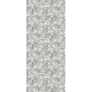 Gray wall mural, Historical houses, DG3ROM101, Wall Designs III, Khroma by Masureel