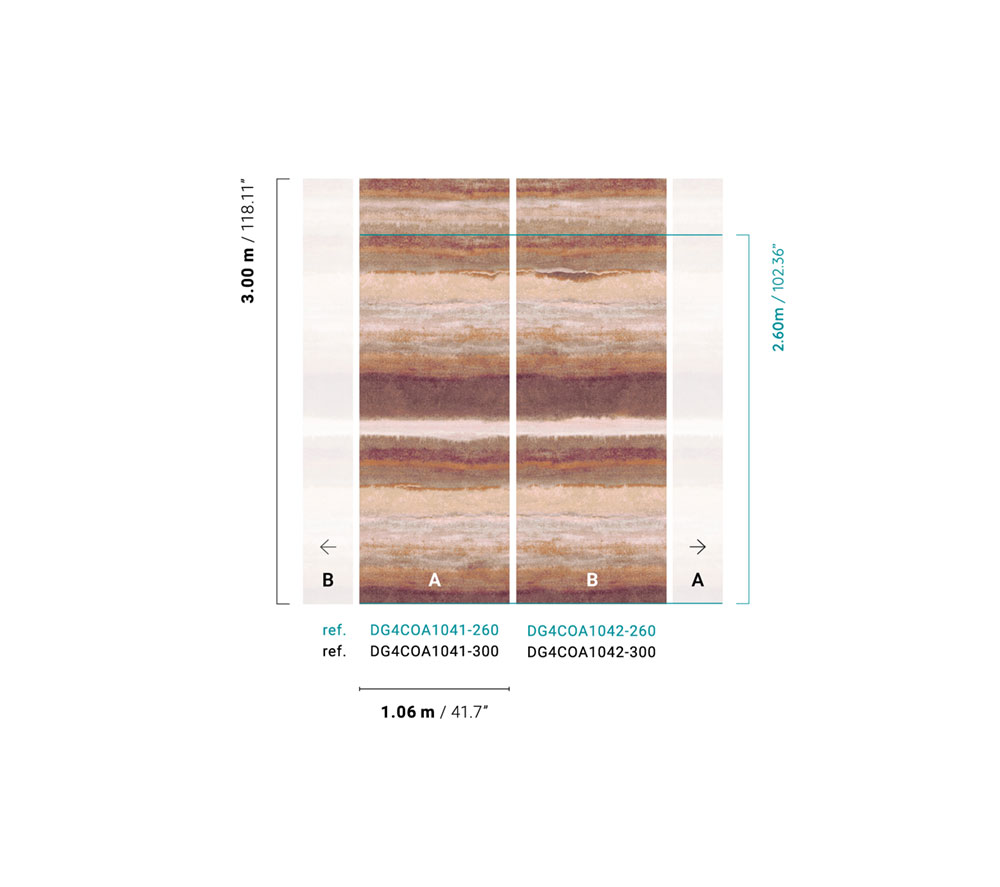Fliistapeet, stripes, DG4COA1041-300, Wall Designs IV, Khroma by Masureel - Image 2