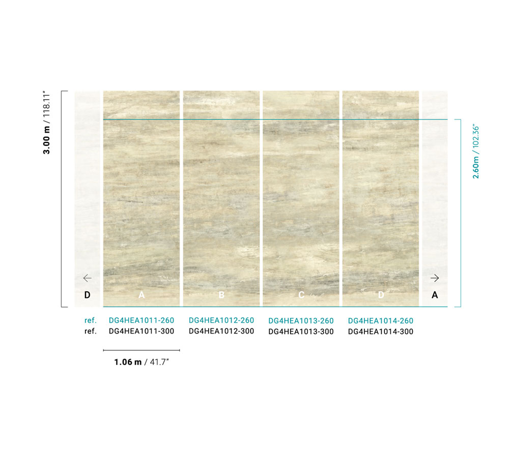 Abstract non-woven wall mural, DG4HEA1011-260, Wall Designs IV, Khroma by Masureel - Image 2