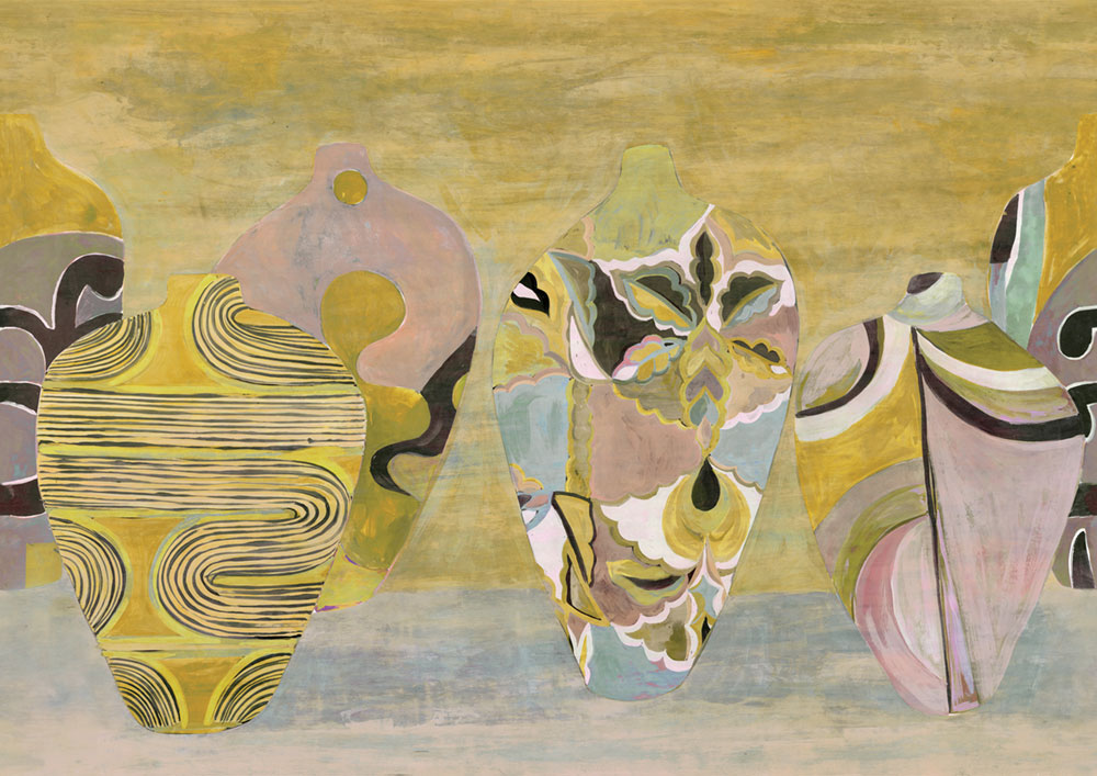 Fliistapeet with vases, DG4HIV1014-260, Terra, Wall Designs IV, Khroma by Masureel - Image 3