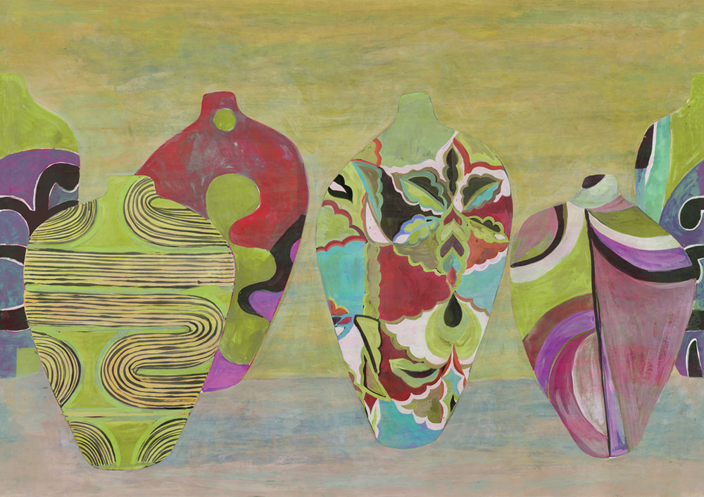 Fliistapeet with vases, DG4HIV1023-300, Wall Designs IV, Khroma by Masureel - Image 3