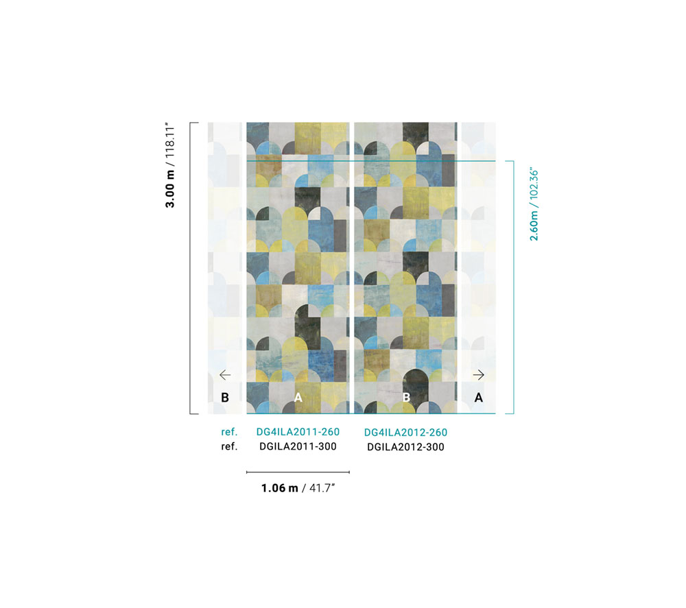 Geomeetriline fliistapeet, DG4ILA2011-260, Wall Designs IV, Khroma by Masureel - Image 2