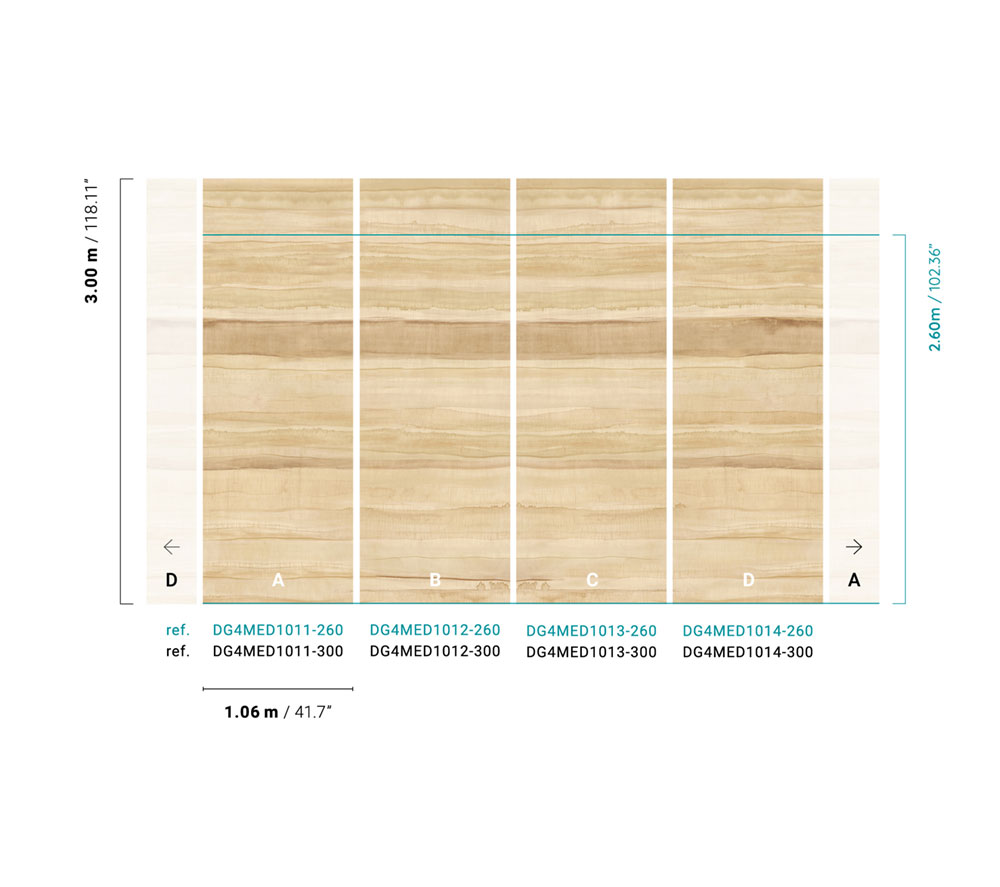 Fliistapeet, stripes, DG4MED1013-260, Wall Designs IV, Khroma by Masureel - Image 2