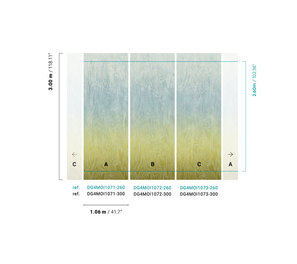 Fliistapeet, Moiré, DG4MOI1071-260, Wall Designs IV, Khroma by Masureel - Image 2