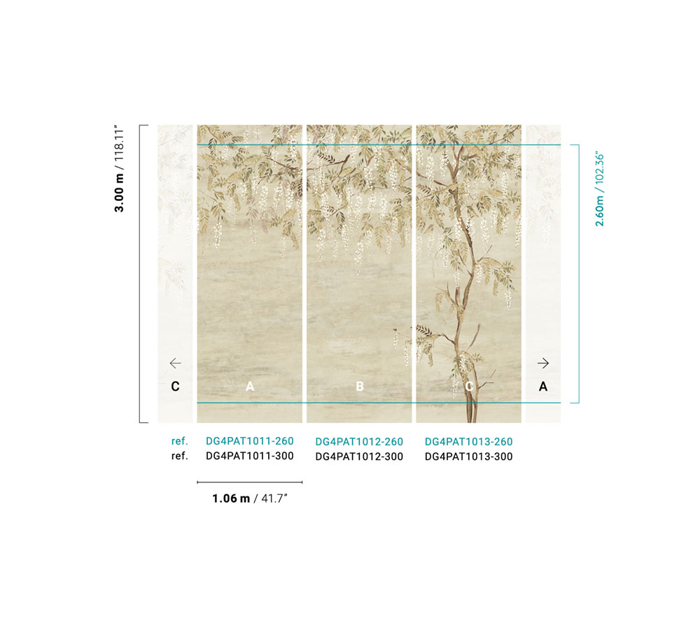 Fliistapeet, Blooming Wisteria, DG4PAT1011-300, Wall Designs IV, Khroma by Masureel - Image 2