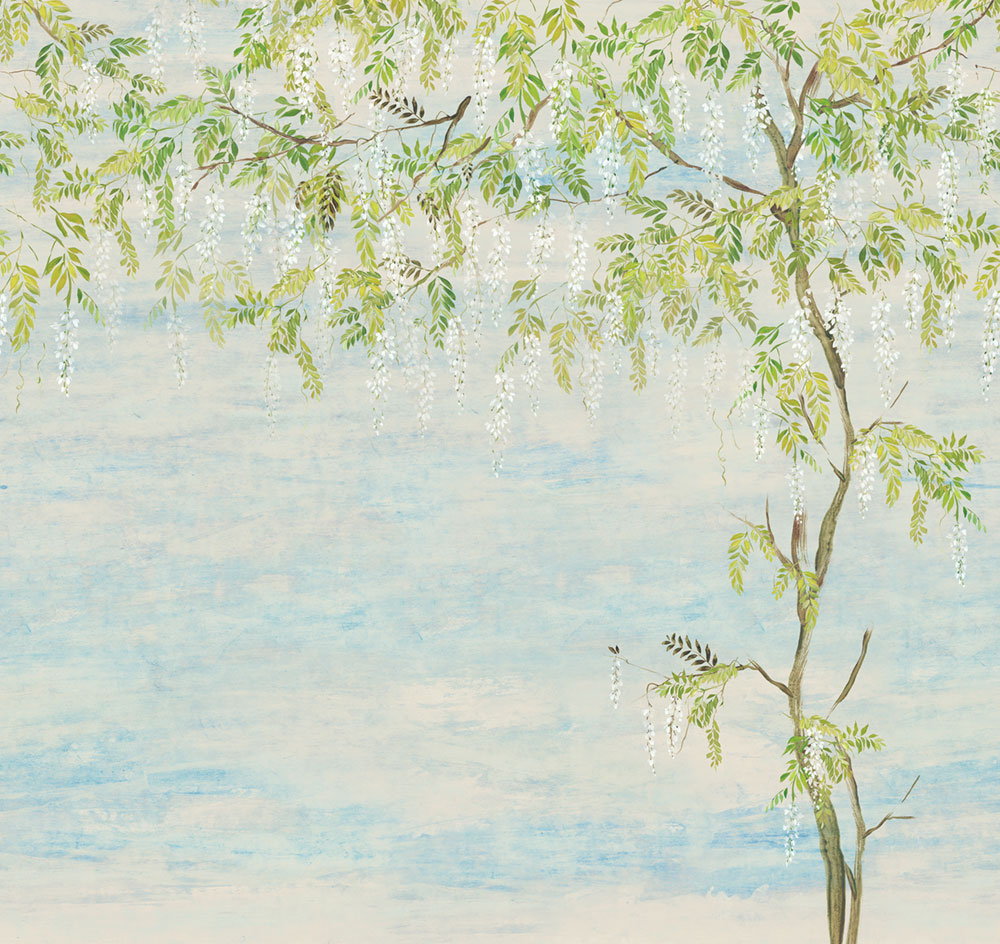 Fliistapeet, flowers, trees, wisteria, DG4PAT1021-300, Wall Designs IV, Khroma by Masureel - Image 3