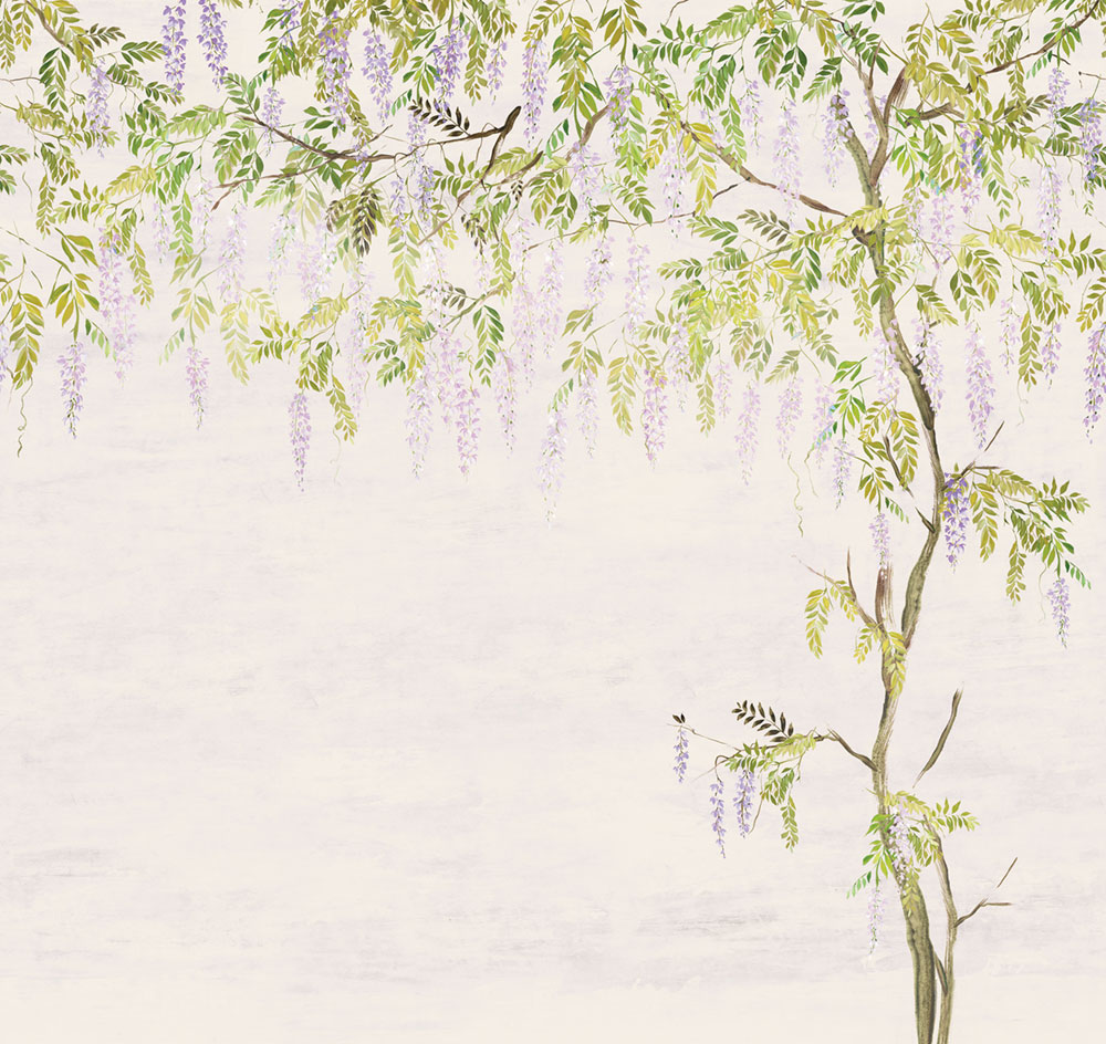 Fliistapeet, flowers, trees, wisteria, DG4PAT1032-300, Wall Designs IV, Khroma by Masureel - Image 3