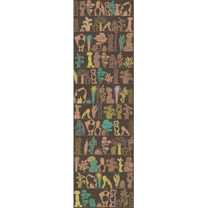 Fliistapeet, brown, plants, DGJOY2021-260, Joy, Masureel