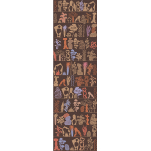 Fliistapeet, brown, plants, DGJOY2031-260, Joy, Masureel