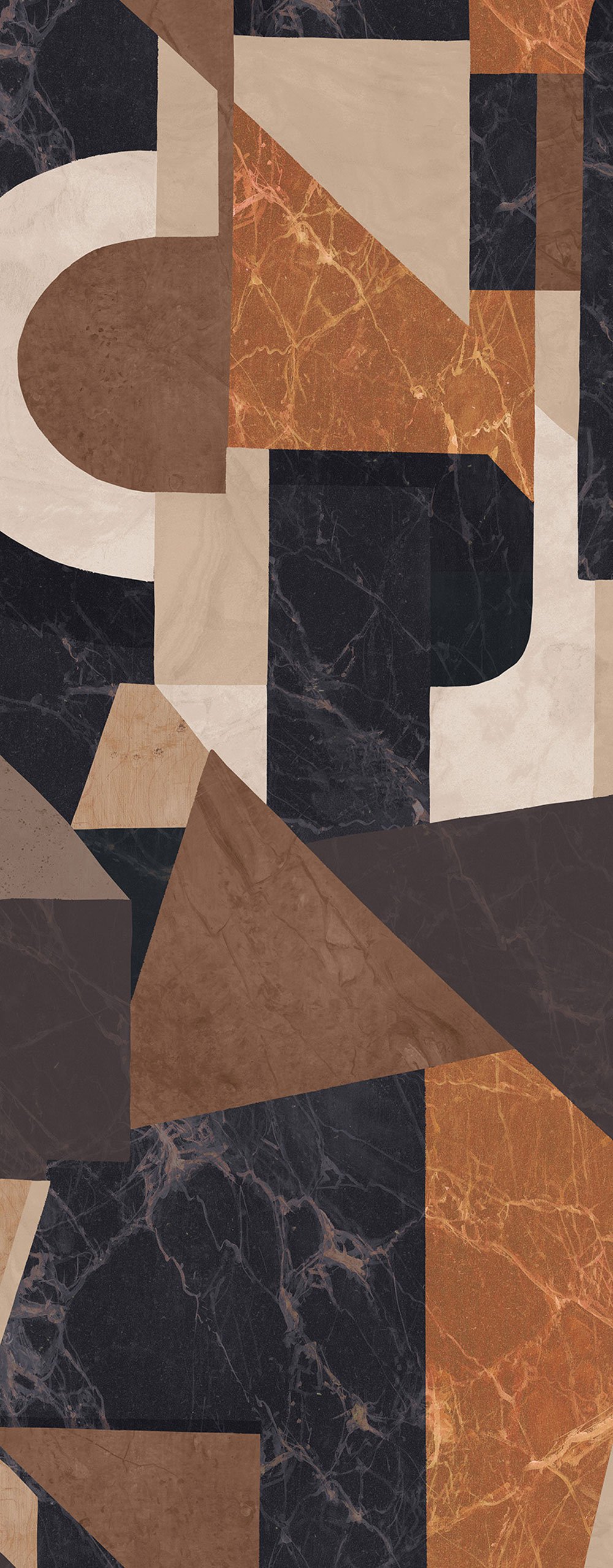 Graphic non-woven wall mural, brown, DGROC1013-300, Rock, Masureel