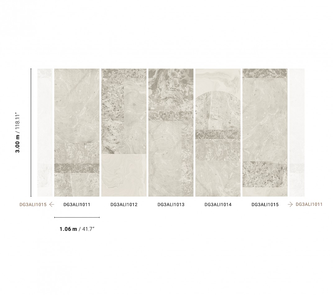 Wall mural, Gray marble, DG3ALI1011, Wall Designs III, Khroma by Masureel - Image 2