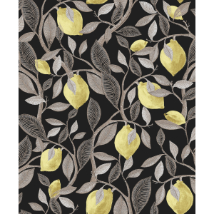 Black wallpaper with a lemon tree, ILA101, Aquila, Khroma by Masureel