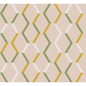 Geometric non-woven wallpaper, beige, JOY002, Joy, Masureel