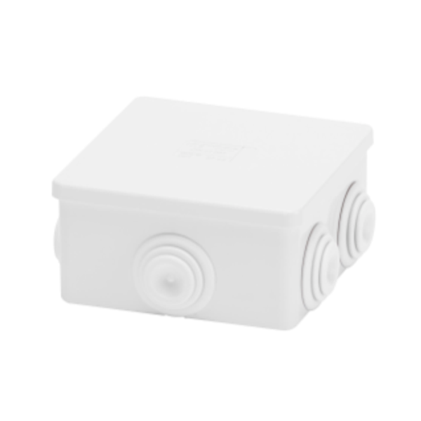junction box with plain press on lid ip44 internal dimensions 80x80x40 walls with cable glands grey ral 7035 d8e12578 1