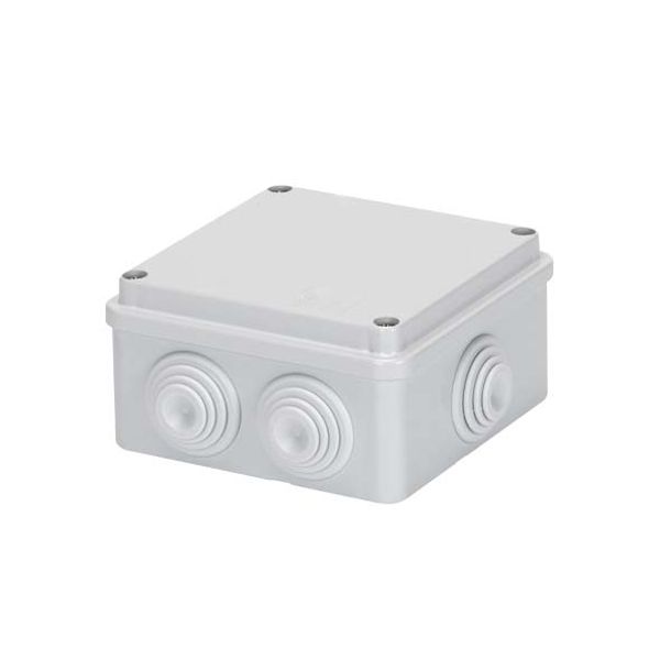 junction box with plain screwed lid ip55 internal dimensions 100x100x50 walls with cable glands grey ral 7035 b40d22c1 2