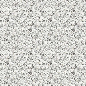 Grey-white floral wallpaper, MG56667, Mika, ICH Wallcoverings