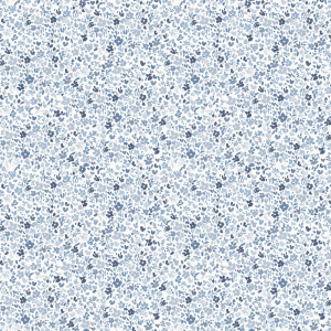 Blue-white floral wallpaper, MG56668, Mika, ICH Wallcoverings