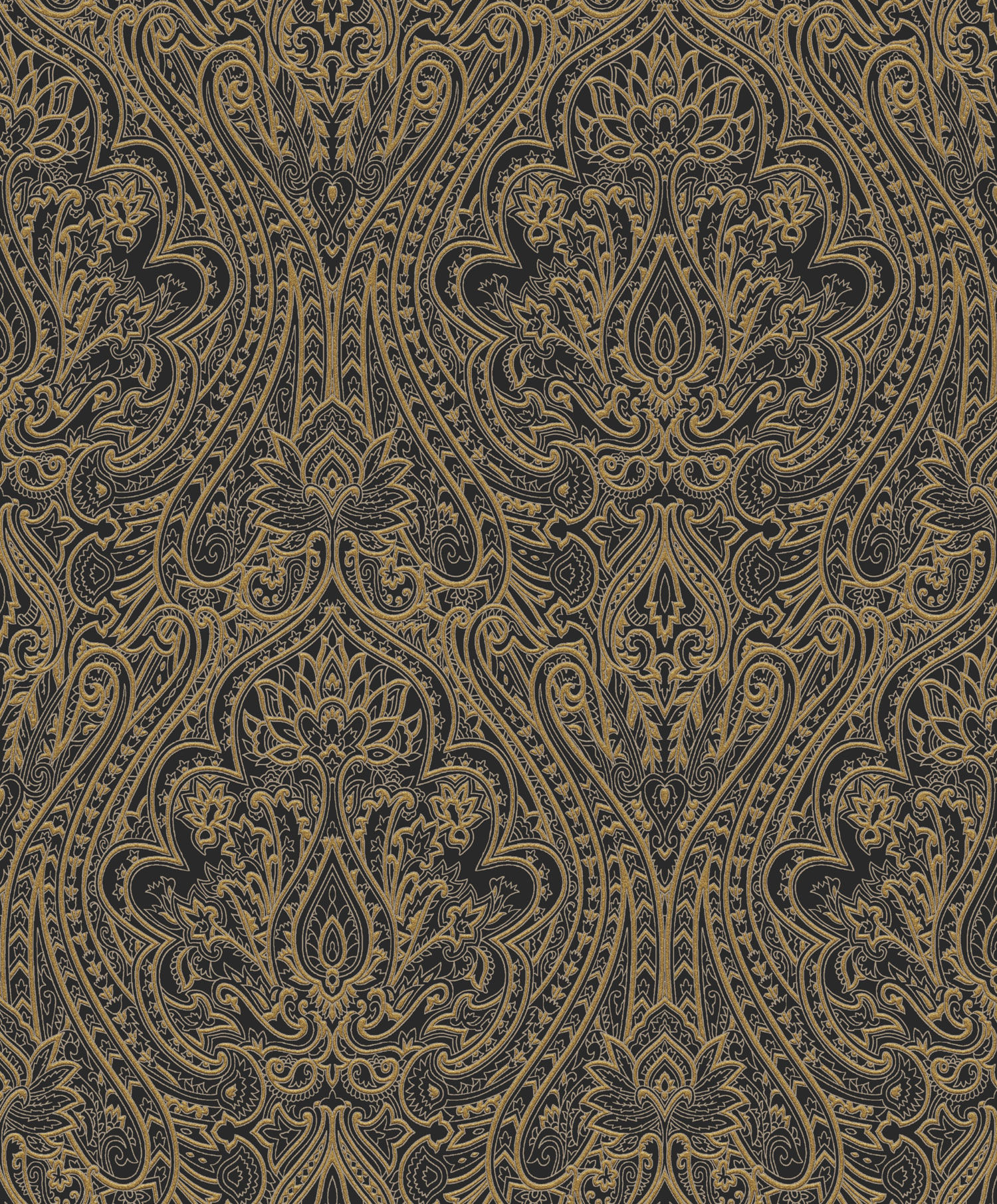 Black-bronze baroque wallpaper, OTH102, Othello, Zoom by Masureel